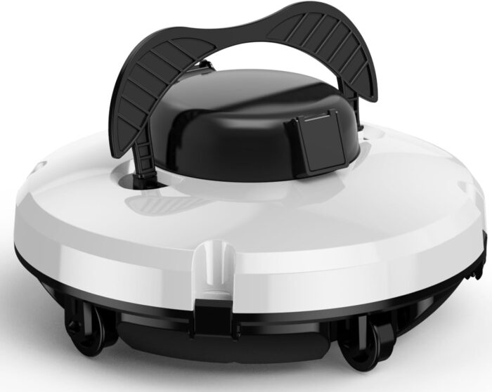 (2026 Upgrade) Poolroboter, Kabelloser Poolsauger Akku mit 120 Min Laufzeit, Dual Motoren Poolreiniger, Selbsteinparkfunktion, Tragbar Poolroboter Akku für Flache Böden Pools bis zu 100 m²