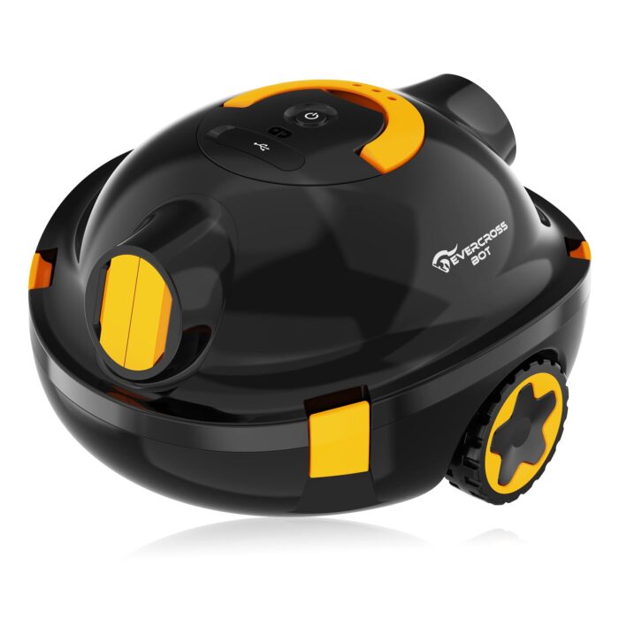 Y10 Poolroboter, Poolroboter Akku für die Bodenreinigung, 100 Min Batterielaufzeit, für Pools bis zu 120㎡, Automatische Poolsauger mit Selbsteinparkfunktion 180 μm Filter (Weiß)