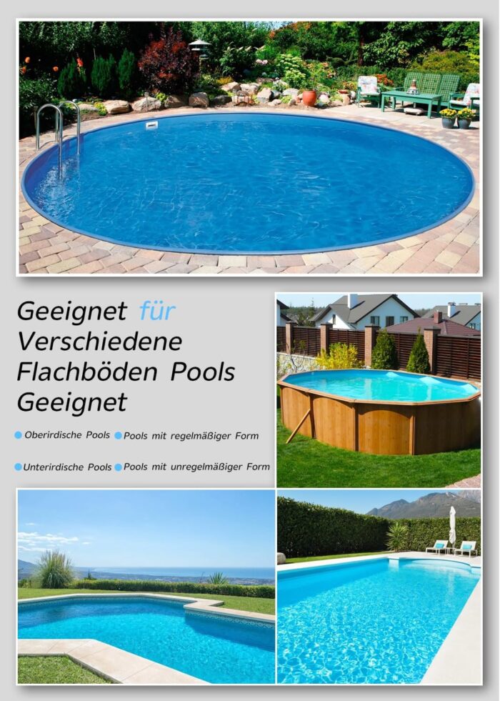 (2026 Upgrade) Poolroboter, Kabelloser Poolsauger Akku mit 120 Min Laufzeit, Dual Motoren Poolreiniger, Selbsteinparkfunktion, Tragbar Poolroboter Akku für Flache Böden Pools bis zu 100 m²