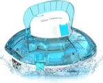 WINNY POOL CLEANER Winny 200 Poolroboter, Poolsauger kabellos mit Akku, 75 Min. Laufzeit, für Aufstellpools bis 60 m², Doppelfiltration, Automatisches Parken, Kompakt Leicht (Transparentes Blau)
