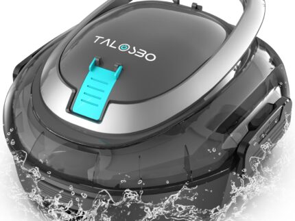 (2026 neu) TALOSBO S2 Poolroboter mit Doppelfiltration,Dual Motoren Poolreiniger,Kabelloser Poolsauger Akku mit 90 Min Laufzeit,2,5H Ladezeit,Selbsteinparkfunktion für Flache Böden Pools