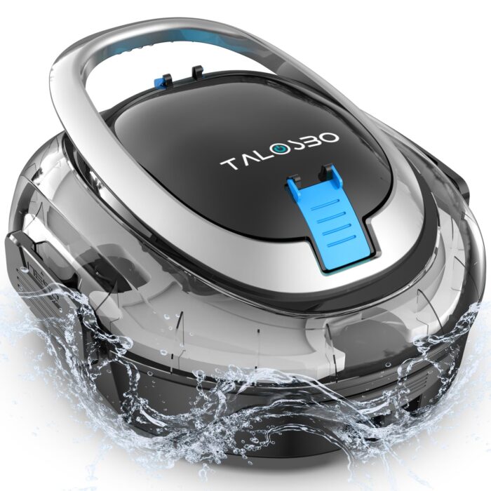 (2026 neu) TALOSBO S2 Poolroboter mit Doppelfiltration,Dual Motoren Poolreiniger,Kabelloser Poolsauger Akku mit 90 Min Laufzeit,2,5H Ladezeit,Selbsteinparkfunktion für Flache Böden Pools