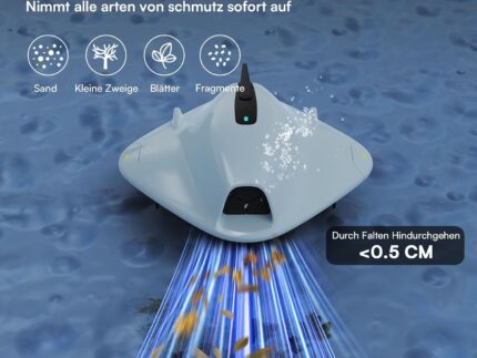 Poolroboter Kabellos Poolsauger Akku 40W Power & 90 Min Laufzeit - Saugroboter Pool Mit Doppelfiltersystem & Hindernis-Überwindung für Ebene Pools Bis 149 ㎡ Reinigt Effektiv Blätter & Schlamm