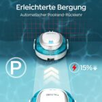 (2026 Upgrade) S2 Poolroboter,Doppelfiltration,Kabelloser Poolsauger Akku, 90 Min Automatische Reinigung mit Selbsteinparkfunktion,Dual Motoren Poolreiniger für Flache Böden Pools bis 80 m²