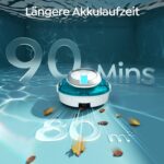 (2026 Upgrade) S2 Poolroboter,Doppelfiltration,Kabelloser Poolsauger Akku, 90 Min Automatische Reinigung mit Selbsteinparkfunktion,Dual Motoren Poolreiniger für Flache Böden Pools bis 80 m²
