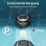 (2026 neu) TALOSBO S2 Poolroboter mit Doppelfiltration,Dual Motoren Poolreiniger,Kabelloser Poolsauger Akku mit 90 Min Laufzeit,2,5H Ladezeit,Selbsteinparkfunktion für Flache Böden Pools