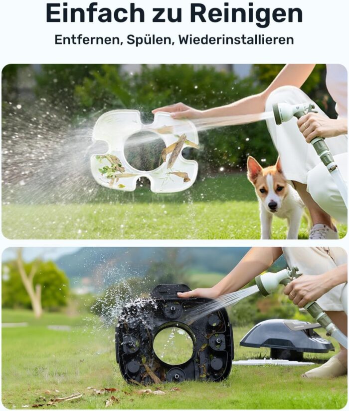 Gosvor Poolsauger Akku mit 90 Min Laufzeit, 3,4 kg Leichtgewicht Poolroboter, Einfach zu Bedienen, Selbstparkfunktion, 6600 LPH Starker Poolreiniger mit Doppelmotor, Ideal für Flache Boden bis 80 m²