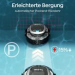 (2026 neu) TALOSBO S2 Poolroboter mit Doppelfiltration,Dual Motoren Poolreiniger,Kabelloser Poolsauger Akku mit 90 Min Laufzeit,2,5H Ladezeit,Selbsteinparkfunktion für Flache Böden Pools