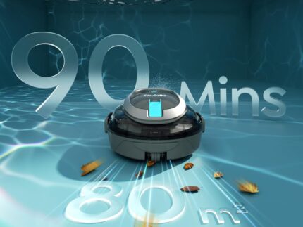 (2026 neu) TALOSBO S2 Poolroboter mit Doppelfiltration,Dual Motoren Poolreiniger,Kabelloser Poolsauger Akku mit 90 Min Laufzeit,2,5H Ladezeit,Selbsteinparkfunktion für Flache Böden Pools