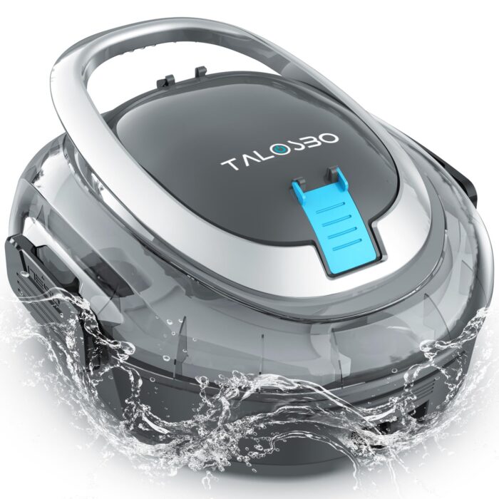 (2026 neu) TALOSBO S2 Poolroboter mit Doppelfiltration,Dual Motoren Poolreiniger,Kabelloser Poolsauger Akku mit 90 Min Laufzeit,2,5H Ladezeit,Selbsteinparkfunktion für Flache Böden Pools