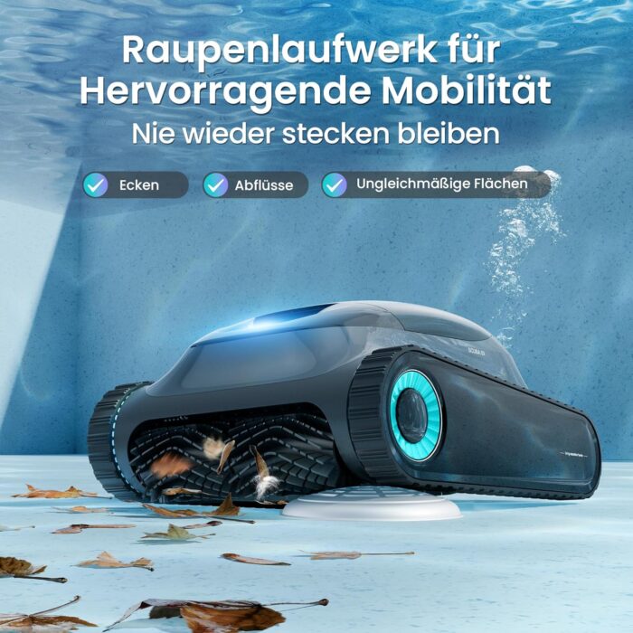 AIPER (2026 Upgrade) Scuba S1 Poolroboter Boden und Wand, Wasserlinienreinigung, Doppelfiltration, 240 Min Laufzeit, Intelligente Navigation, App-Steuerung & OTA-Updates für Einbau- und Aufstellpools