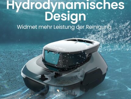AIPER Scuba SE Poolroboter, Kabelloser Poolsauger Akku, 90 Minuten Reinigungszeit, Automatische Reinigung mit Selbsteinparkfunktion, Leichter Poolreiniger Ideal für Pools mit Flachem Boden