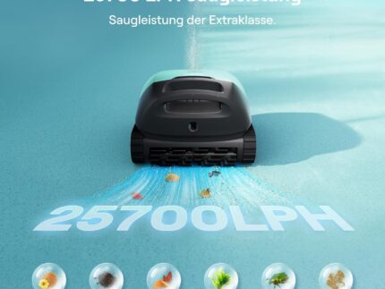 Beatbot (2026 Neu) Sora 10 Poolroboter, Poolroboter Akku Boden und Wand, Reinigt Wasserlinie & Plattformen, 25700 LPH Saugleistung, smartes Wasserlinien-Parken, 5L Filterkorb, bis zu 5 Std. Laufzeit